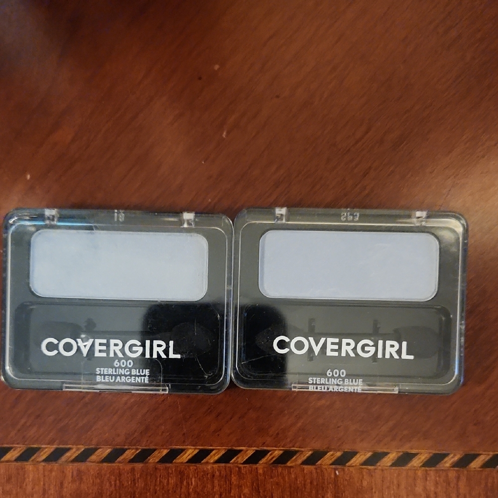 2 CoverGirl Sterling Blue Eyeshadow Singles.  NEW/Sealed!